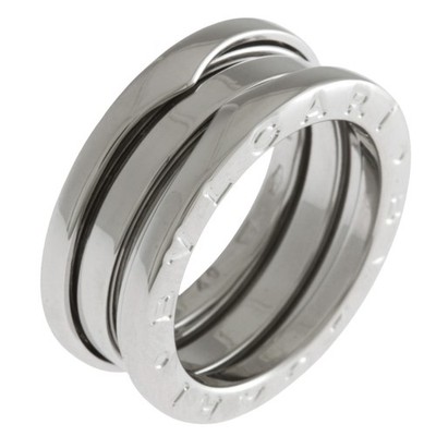BVLGARI Ring US 4 3/4 EU48 K18 white gold B-zero.1 3 bands used