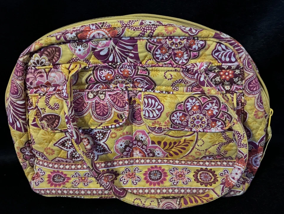 Bolso de hombro Vera Bradley Bali dorado amarillo y rosa Foto 2 de 4