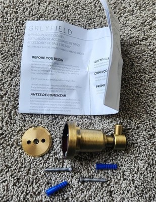 Signature Hardware SHGFRHAGBR Greyfield Single Robe Hook in Aged Brass