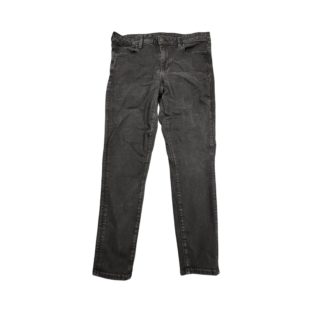 American Eagle Jeggings Womens 12 34X26 Black Next Level Stretch Skinny Denim