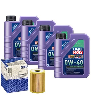 Motoröl 0W40 LIQUI MOLY Synthoil Energy 4L+MAHLE Ölfilter