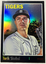 2024 Topps Archives Black Foilboard #180 Tarik Skubal Tigers Seattle U