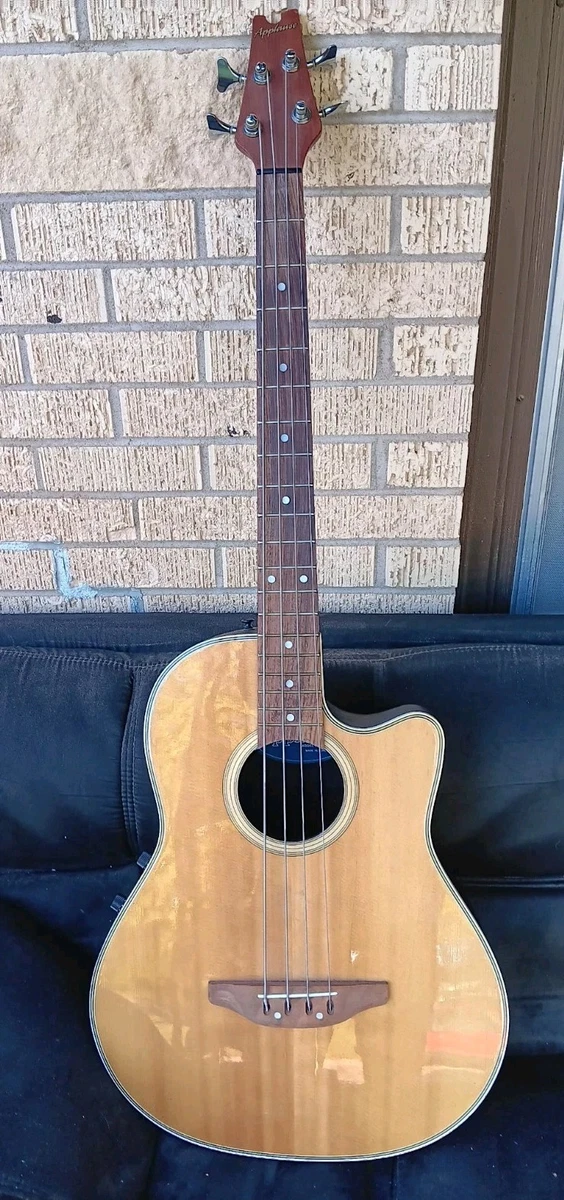 Ovation Applause AE-40 Acoustic Electric Bass Guitar Natural Wood