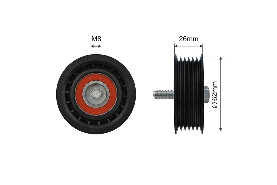 Nty Pulley Idler V-Belt For Mercedes E-Class (W212) S-Class 5.0-6.0 - Image 3