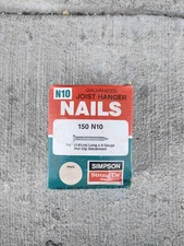 SIMPSON STRONG TIE 1-1/2" X 9  GAUGE GALVANIZED JOIST HANGER N10 NAILS 150 EACH
