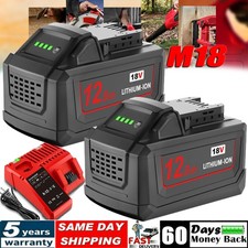18V 12Ah Capacity Battery for Milwaukee for M18 Extended Li-Ion 48-11-1850