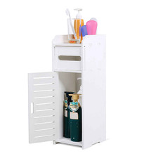 Waterproof Bathroom Storage Cabinet Free Standing Cabinet Organizer Unit White