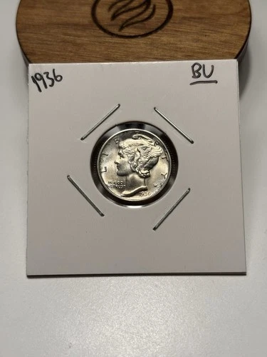 1936 MERCURY SILVER DIME NICE UNC CONDITION