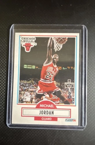 1990-91 Fleer - Michael Jordan #26 Black Line Above Biographical Information