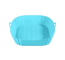 Reusable Silicone Air Fryer Basket Liner Insert, BPA-Free, Square