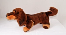 Vtg Steiff  red Doxy Dachshund   Waldi 4150/20  Germany all ID's green collar