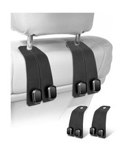 Car Hooks for Headrest, 2Pcs Seat Back Storage Hook Luxurious Leather 100 Me...