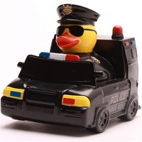 Badeente Police Car Quietscheente Quietscheentchen Gummiente Plastikente Ente