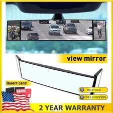 Car Universal Rear View Wide Convex Angle Rearview Mirror Clear Click On
