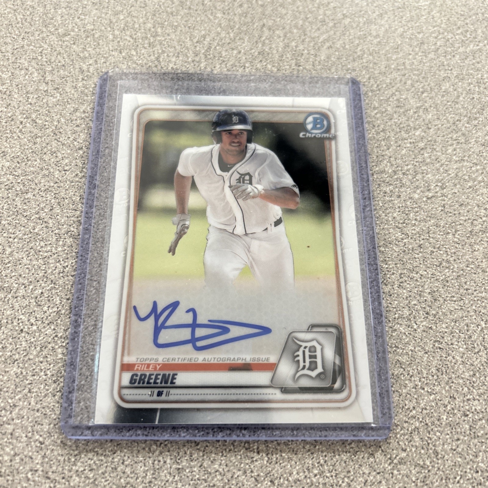Riley Greene 2020 Bowman Chrome Auto Detroit Tigers CPA-RG