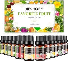 Fruity Essential Oils Set - TOP 14 Fragrance Oil for 0.17 Fl Oz (Pack of 14) 