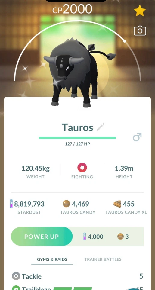 Shiny Combat Tauros 30 Days Friendship Available Registered - Image 1 of 1