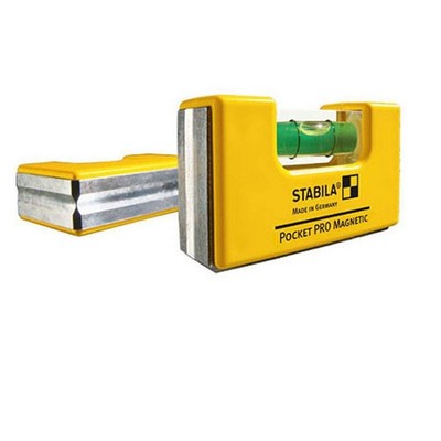 Stabila Mini Wasserwaage Pocket Pro Magnetic mit Gürtelclip
