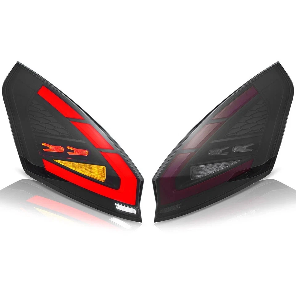 SMOKED Lens LED Tail Lights For Ford Fiesta Hatchback 2011-2019 Rear Lamp Foto 2 de 4