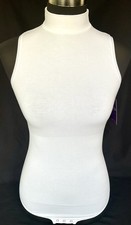 Yummie Shape Ware Kinsley Sleeveless Mock Neck Bodysuit White Medium /Large NWT