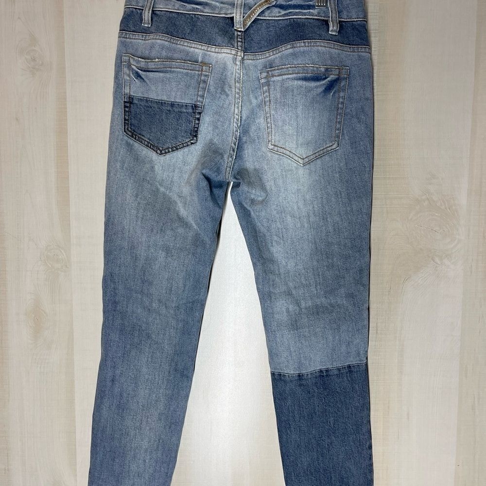 Free People patchwork button fly denim jeans, siz… - image 3