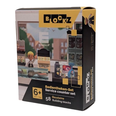 Blockz Klemmbausteine Bedientheken Set Bedientheke in Edeka Filiale 58 Bausteine