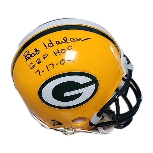 Green Bay Packer Autographed President Bob Harlan Riddell Mini Helmet Jsa Auctio