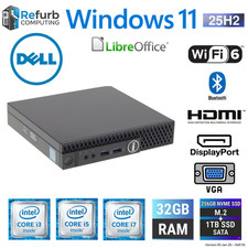 Dell Mini PC Windows 11 Tiny Desktop WiFi up to i7 6th Gen 32GB RAM 2TB SSD 01.