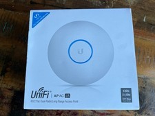 Boxed Ubiquiti UniFi AP AC LR Wireless Access Point w/Back Plate & PoE Injector
