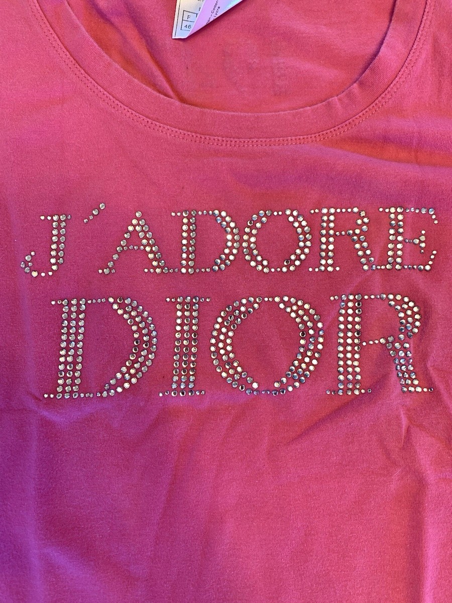 2002 Vintage EUC Dior's John Galliano J'ADORE T-shirt Pink