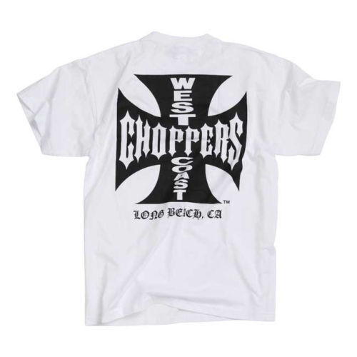 WEST COAST CHOPPERS ORIGINAL CROSS T-SHIRT WHITE/BLACK CROSS WEST COAST CHOPPERS ORIGINAL CROSS T-SHIRT WHITE/BLACK CROSS
