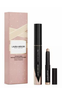 LAURA MERCIER: MASCARA & CAVIAR STICK DUET. BLACK/TAUPE. GIFTBOX ORG $38 NOW $30