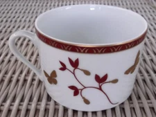 Philippe Deshoulieres Limoges "Ginkgo" Red Flat Cup - No saucer - NWT