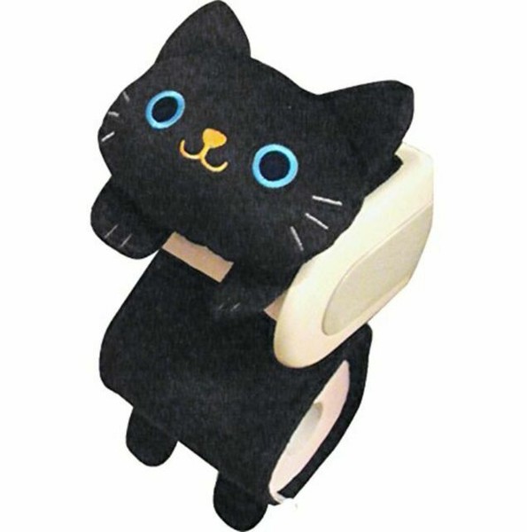 Cat Toilet Paper Holder Roll Storage Cover Black for sale online eBay