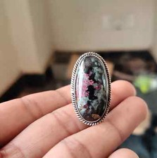 Eudialyte Gemstone Ring 925 Sterling Silver Beautiful Handmade Ring All Size MK 