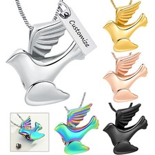 Dove Urn Pendant Memory Necklace for Cremation Ashes Holder Memorial Jewelry