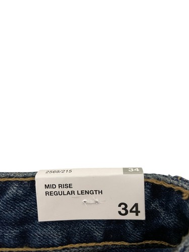 Zara Womens Jeans EU 34 US 2 Straight Fit Blue Denim Mid Rise 2569/215 NWT - Picture 6 of 12