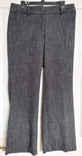 Ann Taylor Loft Women's 8 s Black  White Tweed Julie Straight Leg Trouser