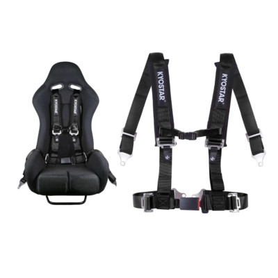 KYOSTAR 4 Punkt Renngurt Sicherheitsgurt Hosenträgergurt Schwarz  Racing Sitz