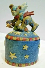 SW 1st Edition 1999 #3 "4th of July Bear" Trinket Box Lang And Wise Collectible 