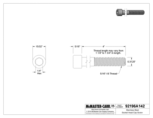 Zylinderschraube mit Innensechskant 5/16-18 x 4 Zylinderschraube SHCS Maschineninbus *NEU BOX 50* S1B10 - Bild 2 von 6
