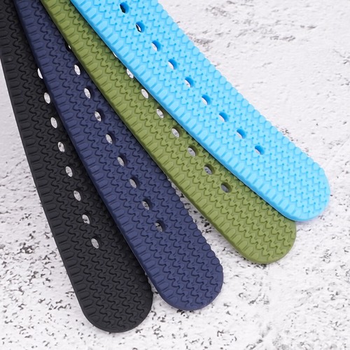 Schnellverschluss Silikon Kautschuk Armband Wasserdicht Uhrenarmband Strap 18 20 22 24 mm - Bild 8 von 47