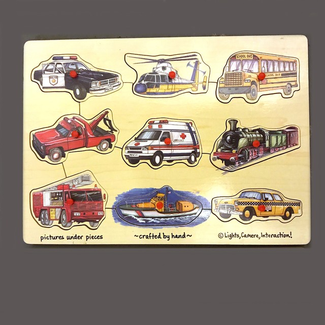 Melissa & Doug EasyGrip Peg Puzzles Vehicles 86 eBay