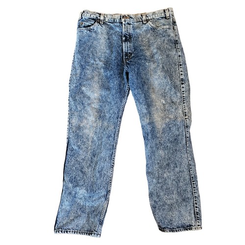 Retro 1980 Levis 549s Vintage Wash Straight Leg Jeans 38x30 USA Acid Wash - Picture 2 of 17