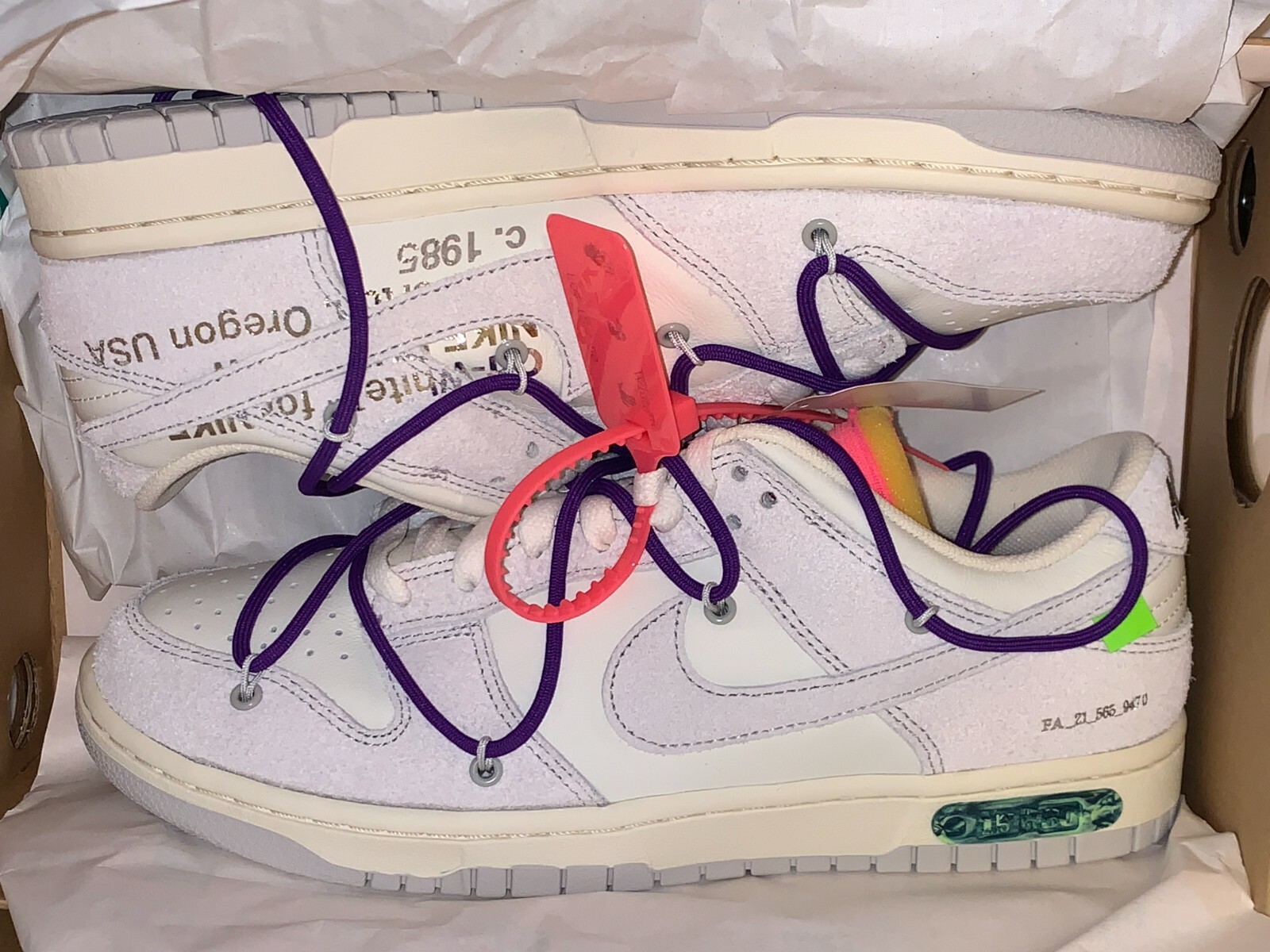 NIKE DUNK LOW X OFF WHITE LOT 15 of 50 | Size 9 | DJ0950 101 | BRAND NEW  2021 | eBay