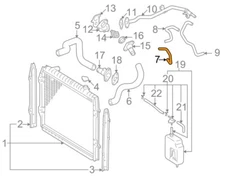 For Toyota Genuine Engine Coolant Bypass Hose 1626175040