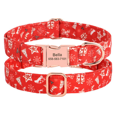 personalized dog collar with metal buckle