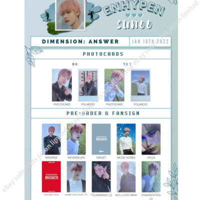 ENHYPEN Sunoo Repackage DIMENSION : ANSWER NO YET Official Photo