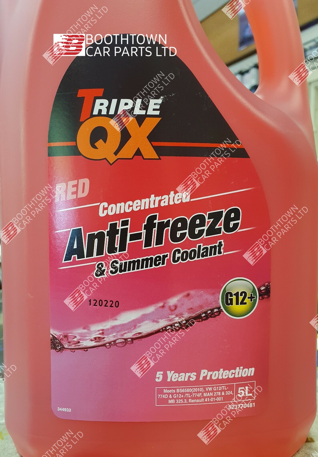 Triple QX Antifreeze & Summer Coolant 5 Litre Red Concentrate GL12 ...