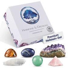 Heilsteine Set | Je 6 echte Kristalle | Edelsteine f&uuml;r jede Lebenslage